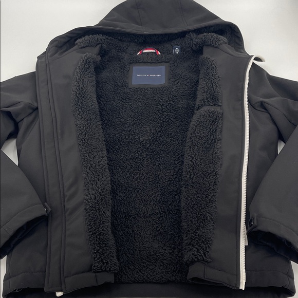 Tommy Hilfiger Men's M Soft Shell Sherpa Lined Hooded Black Performance Jacket - Picture 5 of 12